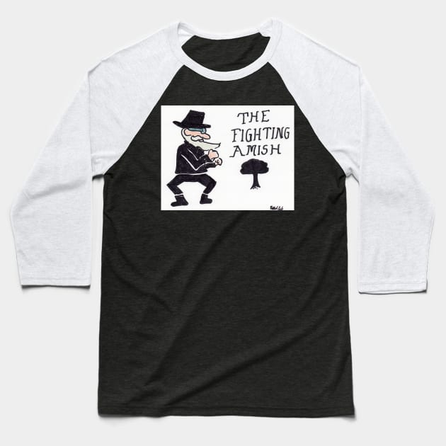 The Fighting Almish Baseball T-Shirt by ConidiArt